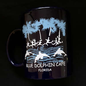 Blue Dolphin Cafe - Cobalt Blue Coffee Cup